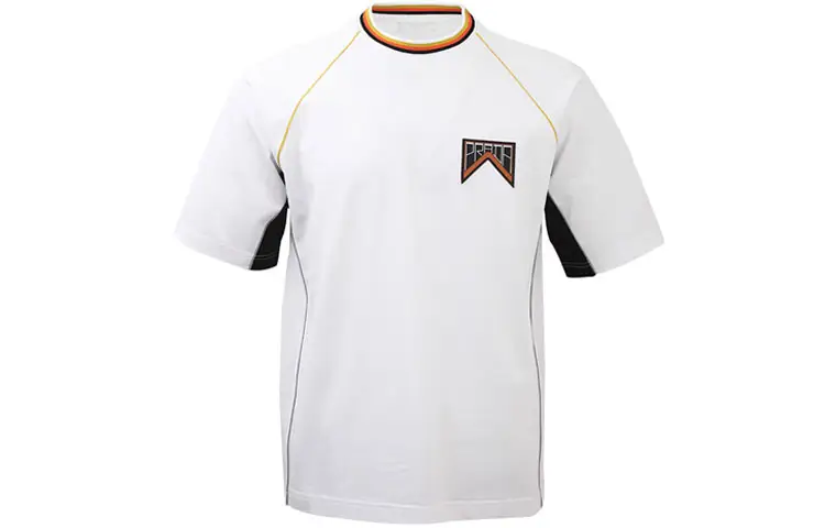 PRADA T Shirts Men's White Crew Neck Moderate Straight Fit