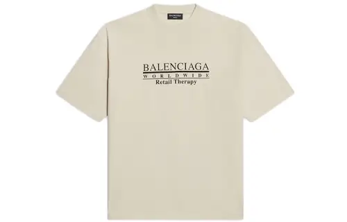 Balenciaga T Shirt Unisex Light Beige
