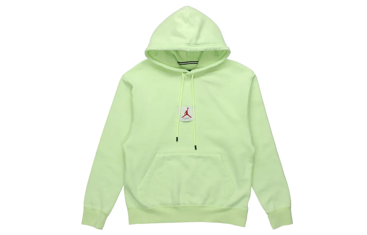 Jordan Flight Sweatshirts Men's Light Green Hooded Thickened Regular