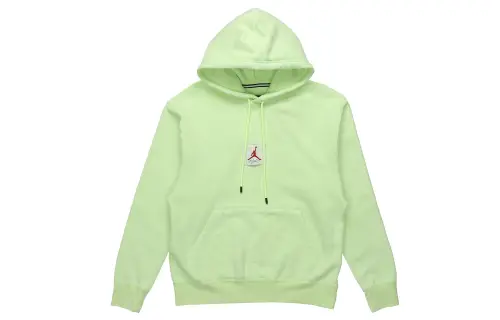 Jordan Flight Sweatshirts Men's Light Green Hooded Thickened Regular