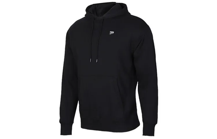 PUMA MODERN BASICS Sweatshirts Men's Black Hooded Moderate Straight Fit