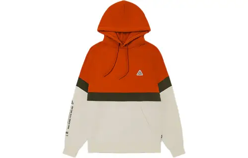 Vans Patchwork BF Fleece Lined Color Block Patchwork American Sweatshirt Unisex Dirty Orange White