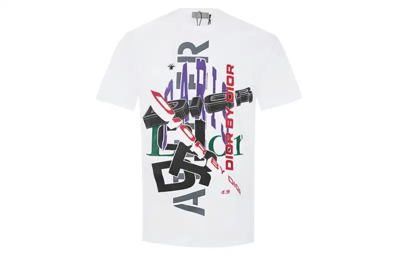 DIOR Quarterly New Products T Shirts Men's Crew Neck Moderate Straight Fit