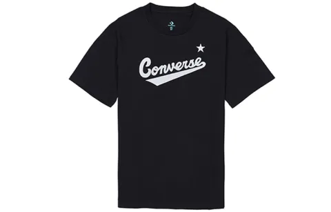 Converse T-Shirts Men's Black Crew Neck Moderate Straight Fit