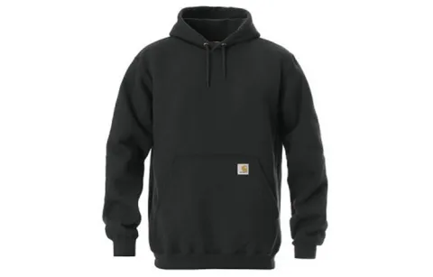 Carhartt K121 Fleece Lined Casual Sports Hooded Pullover Sweatshirt Winter Unisex Black