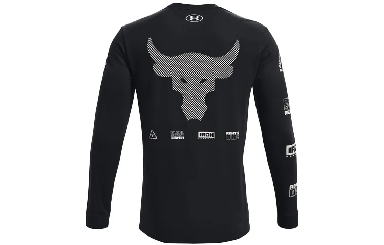 Under Armour Project T-Shirts Men's Black Crew Neck Moderate Straight Fit