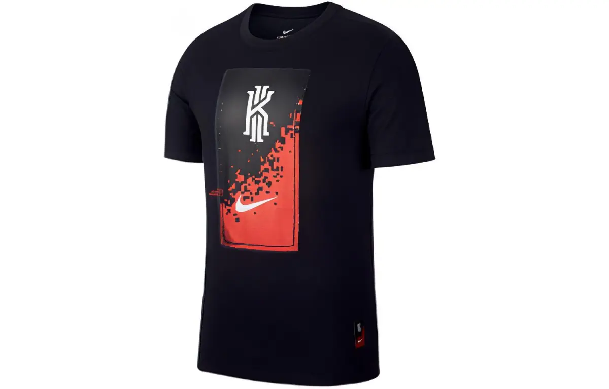 Nike T-Shirts Men's Black Crew Neck Moderate Straight Fit