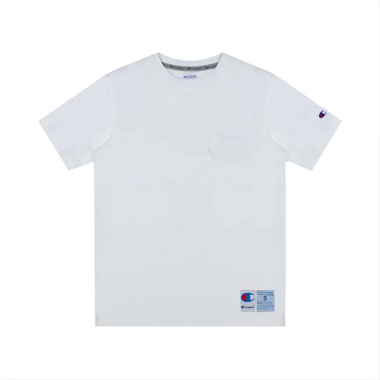 Champion Men Embroidered Logo Short Sleeve T-Shirt Japan Edition White