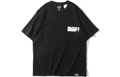 UNIQLO Straight Fit T Shirt Unisex Black