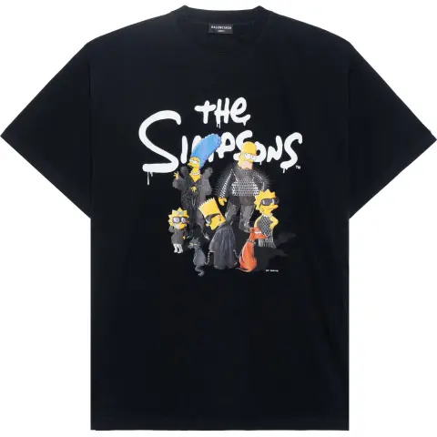 Balenciaga x The Simpsons SS22 T Shirt Men's Black