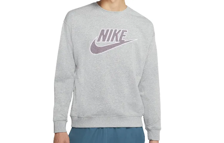Nike Sweatshirts Men's Dark Gray Crew Neck Moderate Regular