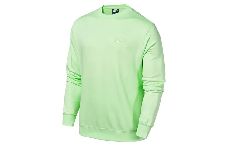 Nike Sweatshirts Men's Steam Green Crew Neck Moderate Regular