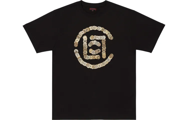 CLOT T Shirts Men's Black Crew Neck Moderate Straight Fit