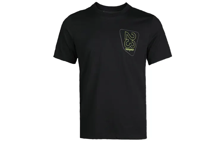Jordan AS M J 23ENG SS WM CREW T Shirts Men's Black Crew Neck Moderate Straight Fit