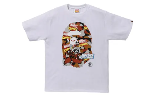 Bape X Marvel Camo Rocket Raccoon Tee