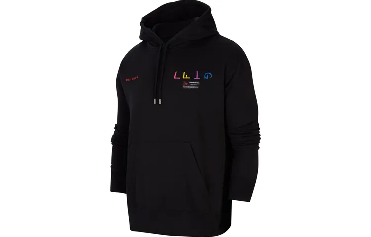Jordan Russell Westbrook X Jordan Sweatshirts Men's Black Hooded Moderate Straight Fit