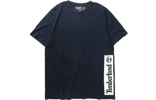 Timberland T Shirts Men's Black Crew Neck Moderate Straight Fit