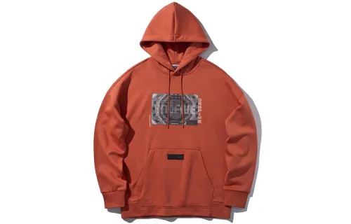 Li Ning BADFIVE Sweatshirts Men's Caramel Hooded Moderate Regular
