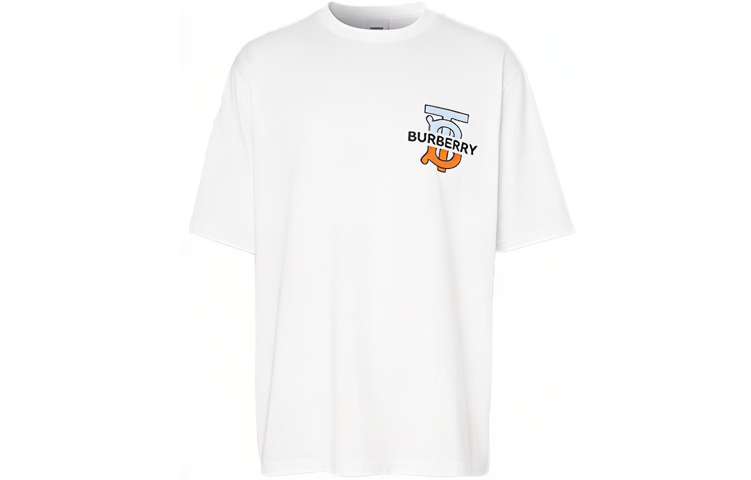 Burberry Drop Shoulder Sleeve T-Shirt Men's White