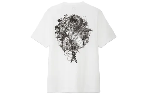 UNIQLO T Shirts Unisex White Crew Neck Moderate Straight Fit