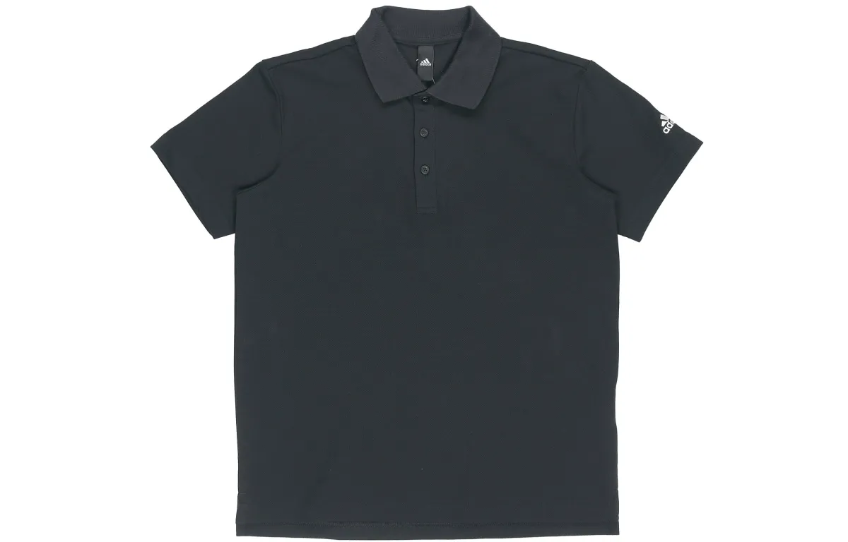 Adidas T-Shirts Men's Black Crew Neck Moderate Straight Fit