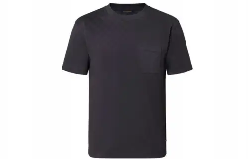 LOUIS VUITTON New Quarterly Products Of LV T Shirts Men's Black Crew Neck Moderate Straight Fit