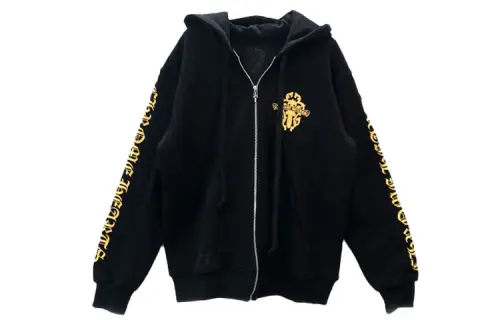Chrome Hearts dagger-logo zip-up hoodie