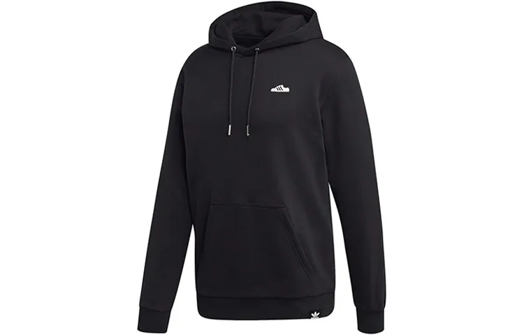 Adidas Originals Sweatshirts Men's Black Hooded Moderate