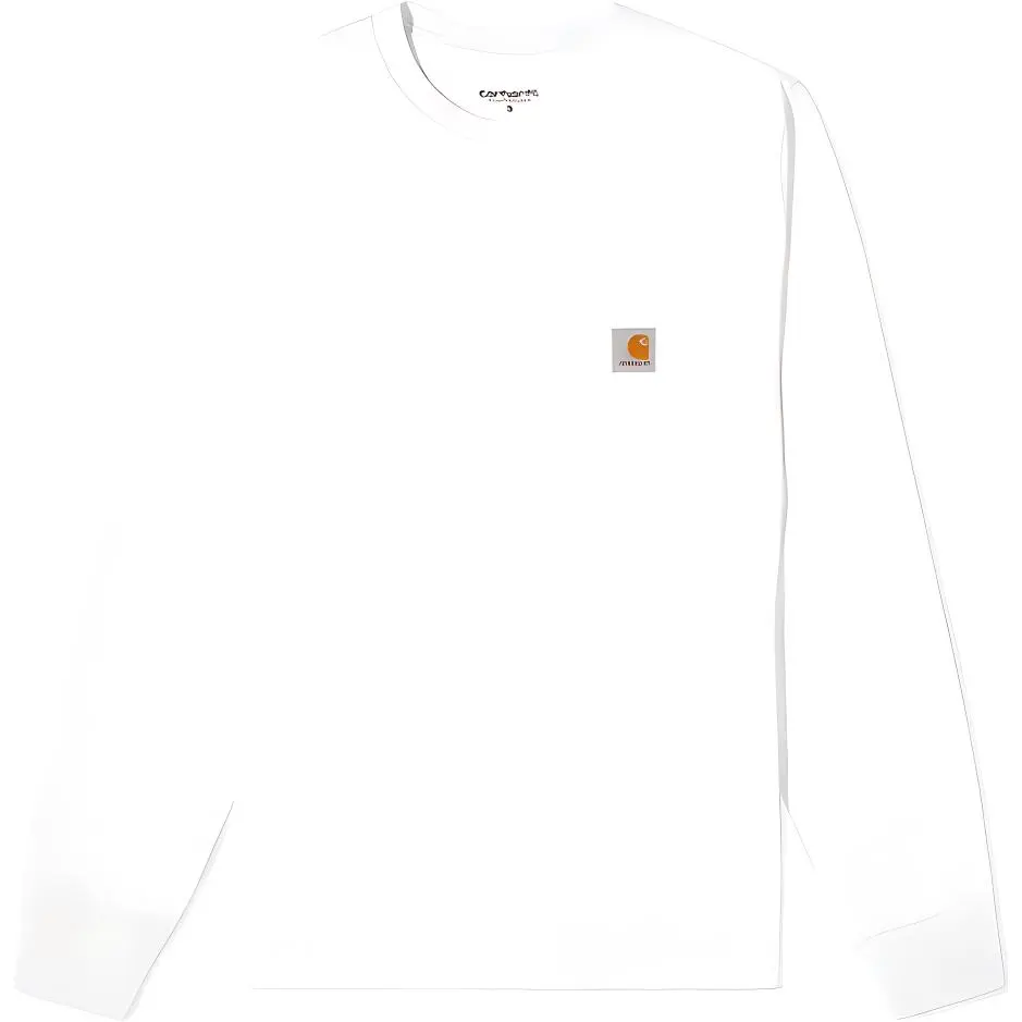 Carhartt WIP T-Shirts Men's White Crew Neck Moderate Straight Fit