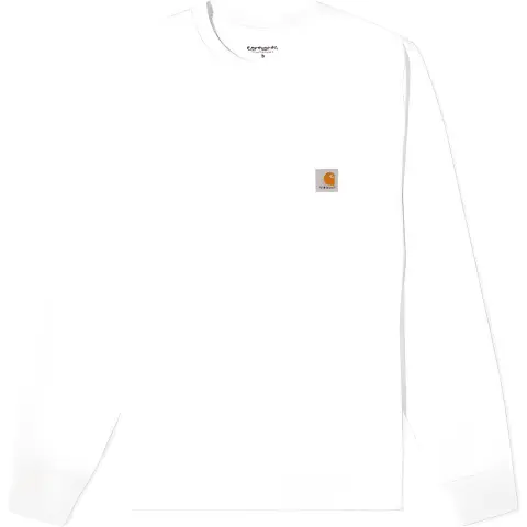 Carhartt WIP T-Shirts Men's White Crew Neck Moderate Straight Fit