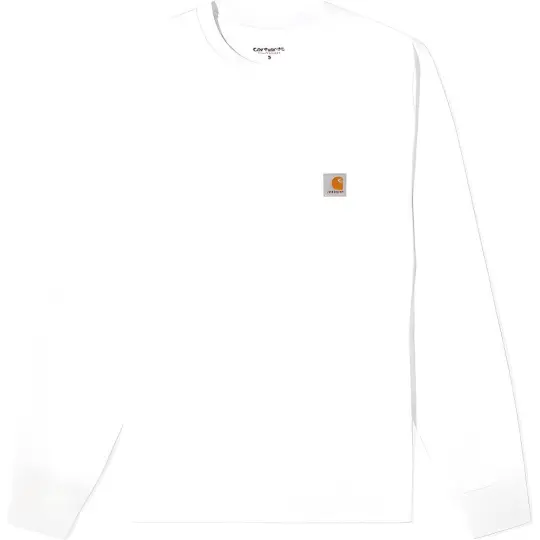 Carhartt WIP T Shirts Men's White Crew Neck Moderate Straight Fit