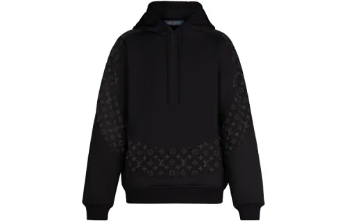 LOUIS VUITTON Pre Owned 2010s Circle Cut Monogram Hoodie