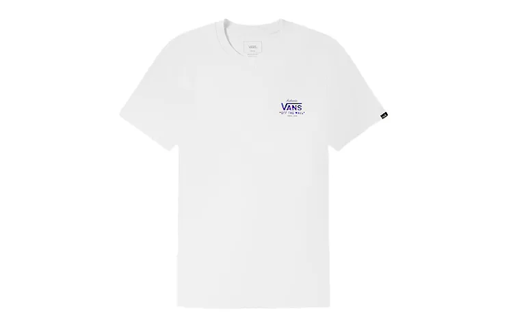Vans T-Shirts Unisex White Crew Neck Moderate Straight Fit