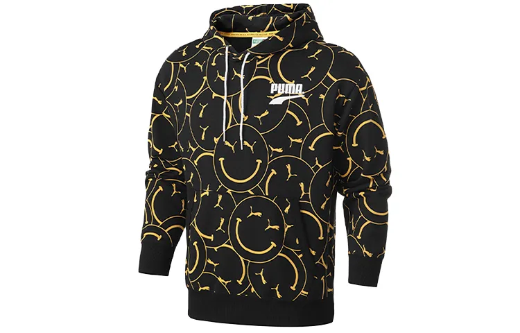 PUMA Sweatshirts Men's Black Hooded Moderate Regular