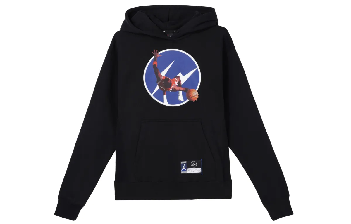 Jordan X Fragment Design Fragment Design FW Sweatshirts Men's Black Hooded Moderate Regular