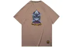 Li Ning T Shirts Men's Tan Crew Neck Moderate Straight Fit