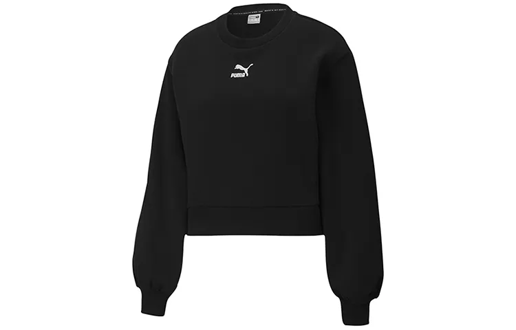 PUMA Casual Fleece Lined Crew Neck Lantern Sleeve Fleece Sweatshirt Unisex