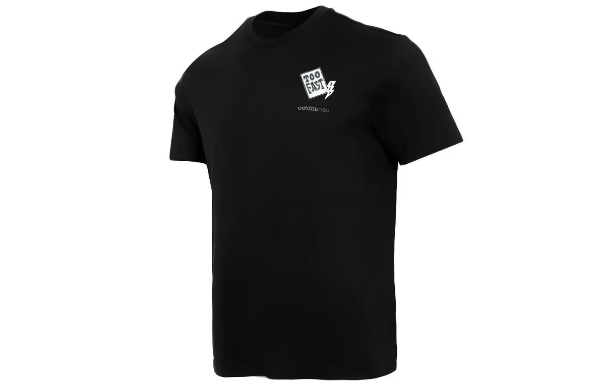 Adidas T-Shirts Men's Black Crew Neck Moderate Straight Fit