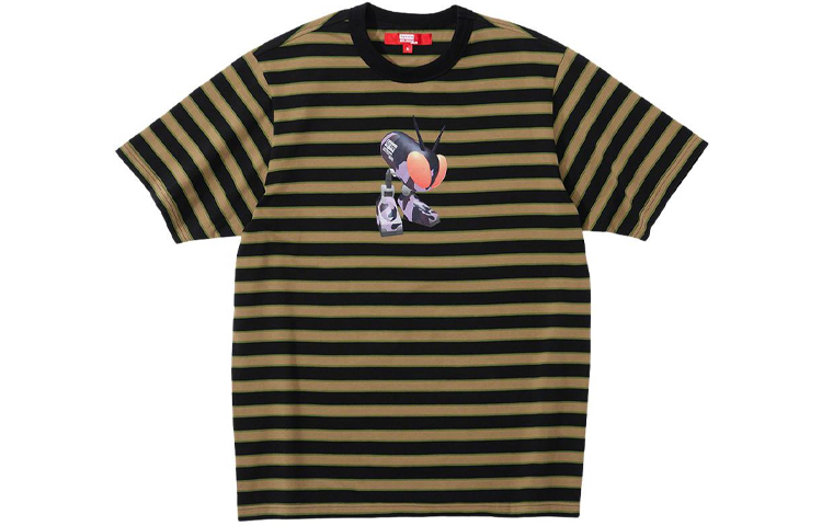 Supreme FW21 Week 11 x JUNYA WATANABE COMME des GARÇONS MAN joint model Stripe S/S Top graphic printed striped round neck short-sleeved American trendy T-shirt, same style for men and women