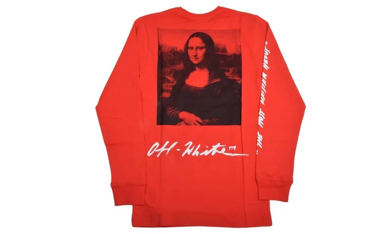 OFF WHITE Monalisa Graphic Print L/S T Shirt