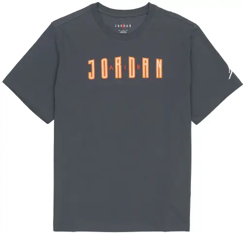 Jordan Sport T Shirts Men's Gray Crew Neck Moderate Straight Fit