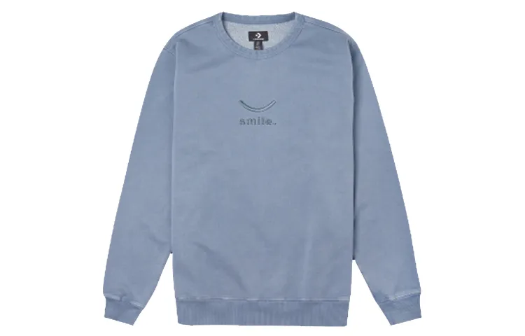 Converse Sweatshirts Men's Blue Crew Neck Moderate Regular