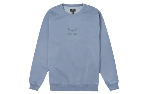 Converse Sweatshirts Men's Blue Crew Neck Moderate Regular