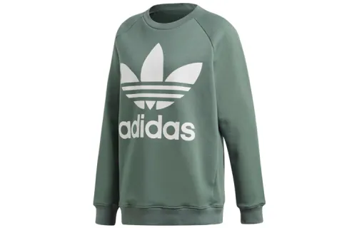 Adidas Originals Sweatshirts Women's Green Crew Neck Moderate Regular