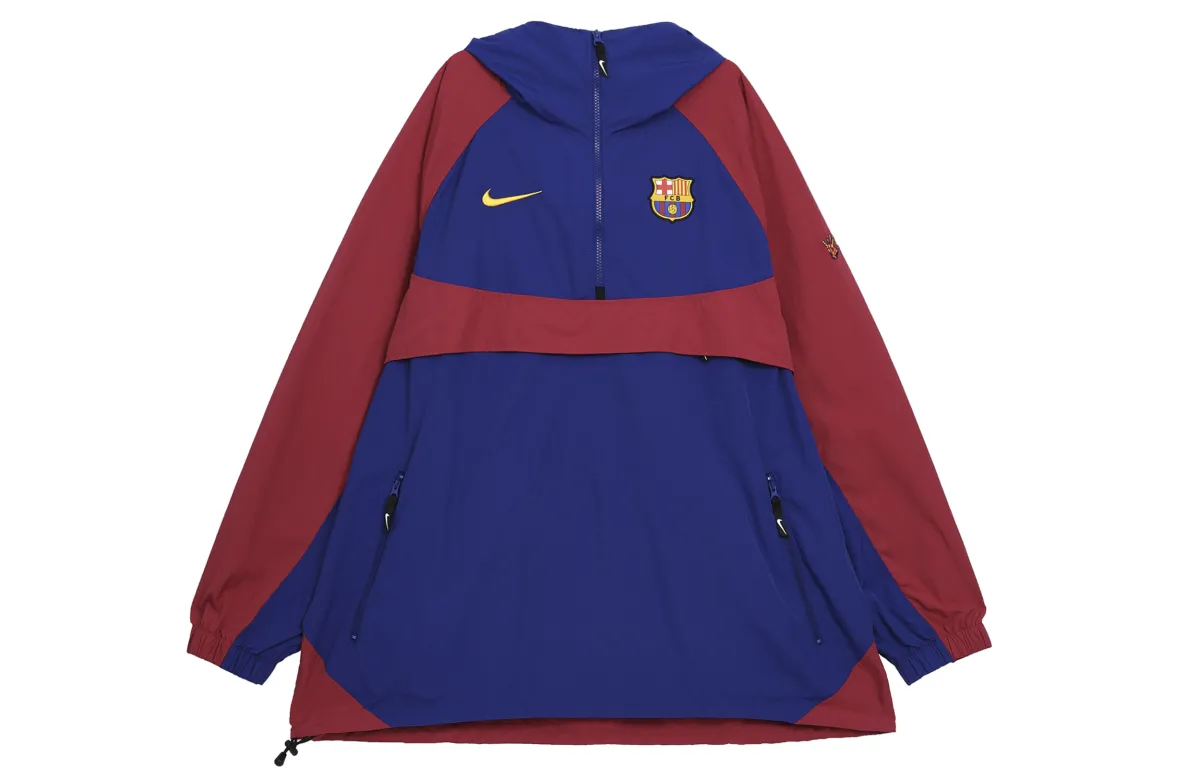 Nike Sweatshirts Men's Red Blue Multicolor Hooded Moderate
