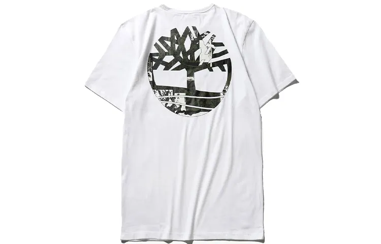 Timberland T Shirts Unisex White Crew Neck Moderate Straight Fit