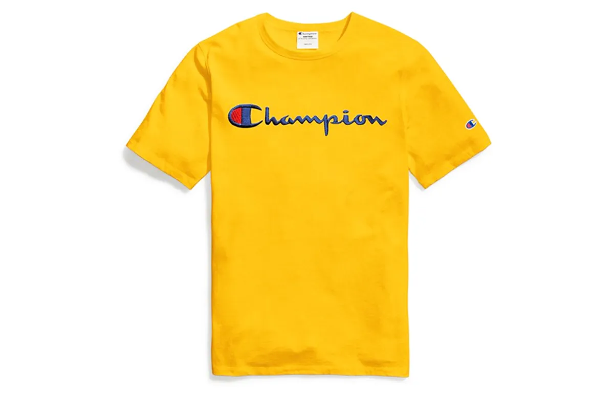 Champion Short Sleeved Unisex Yellow