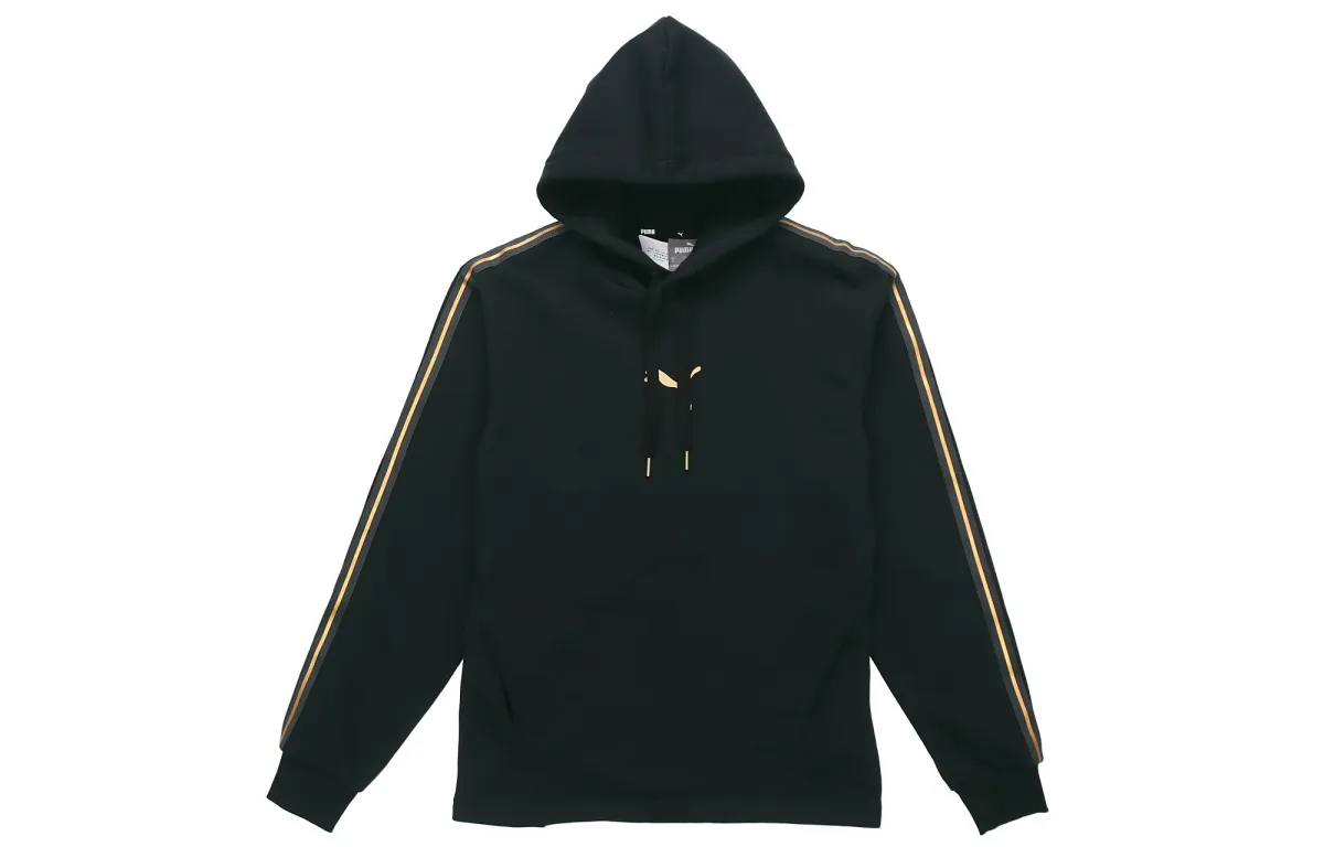 PUMA Sweatshirts Men's Black Hooded Moderate Regular