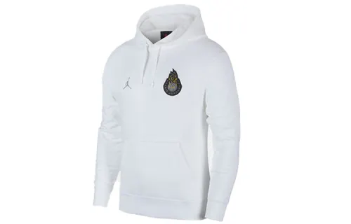Jordan Sweatshirts Men's White Hooded Moderate Regular