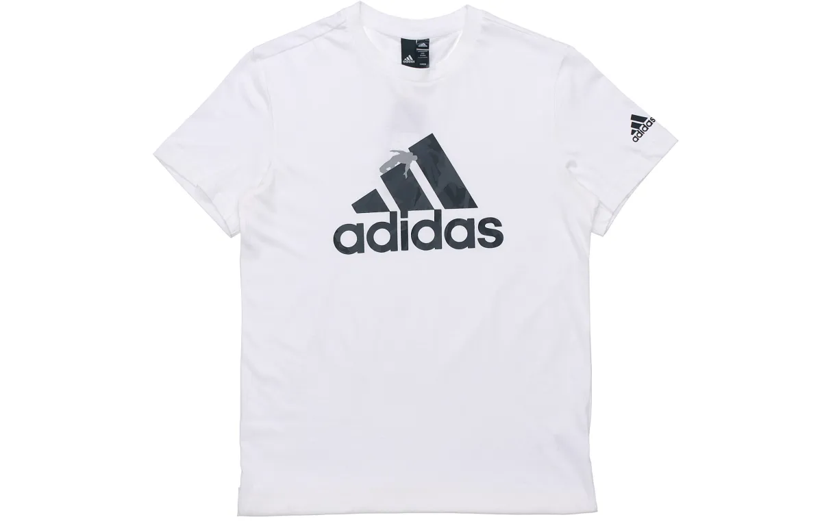 Adidas T-Shirts Men's White Crew Neck Moderate